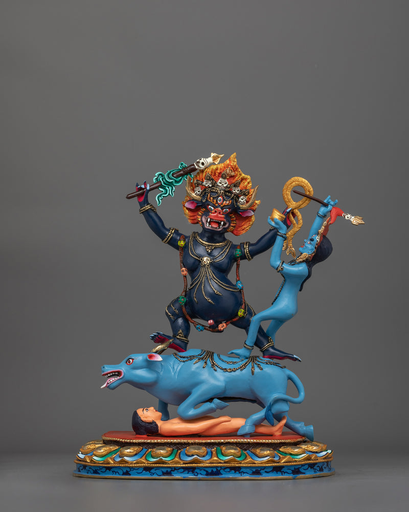 Yamantaka Handmade Colored Statue | Embodiment of Fierce Compassion