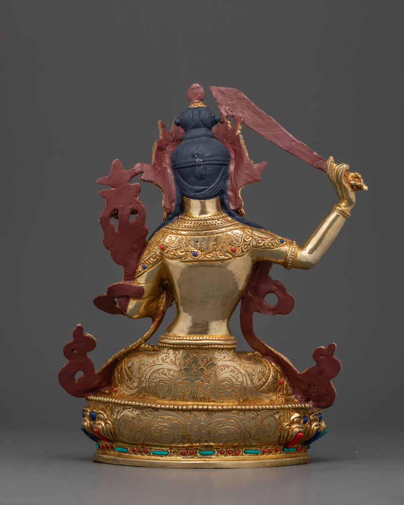 Manjushri Hand Carved Statue | Embodiment of Wisdom