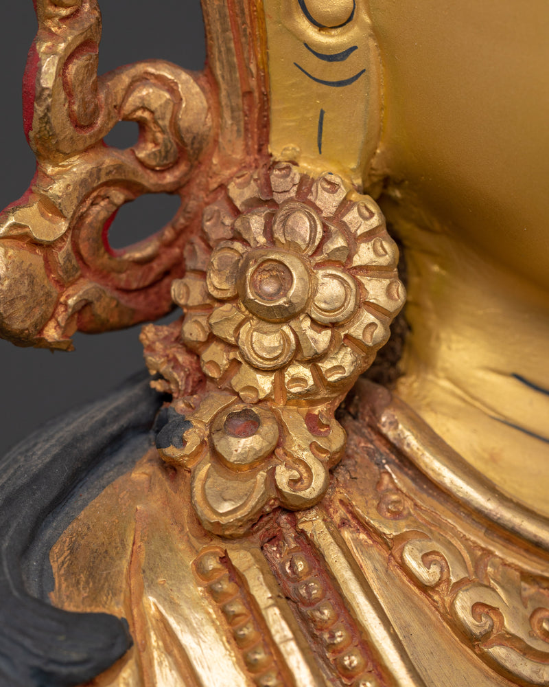 Nepalese Handcrafted Manjushri Deity Statue | Embodiment of Wisdom