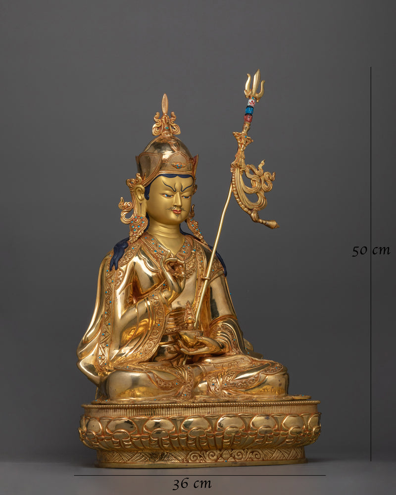 Guru Rinpoche Handcrafted 50cm Statue | Master of Tantric Buddhism