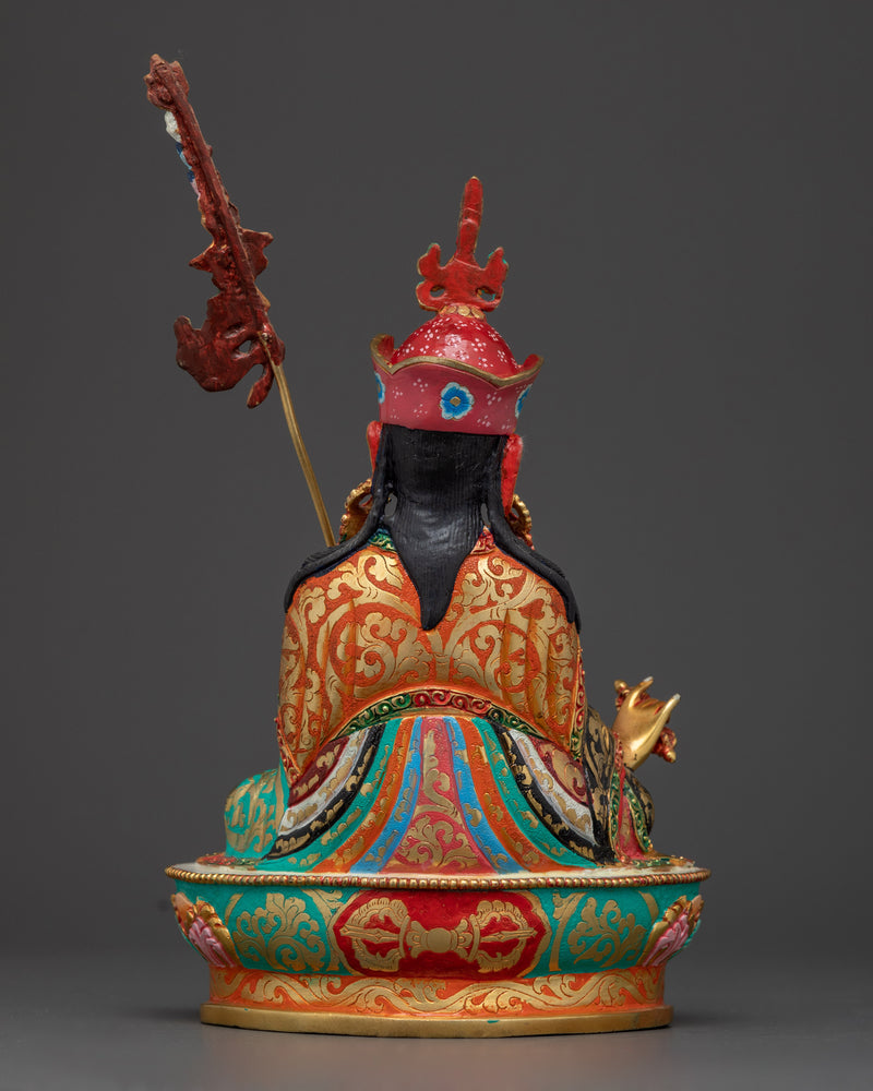 Guru Rinpoche Colored Handmade 26cm Statue | Beacon of Spiritual Power