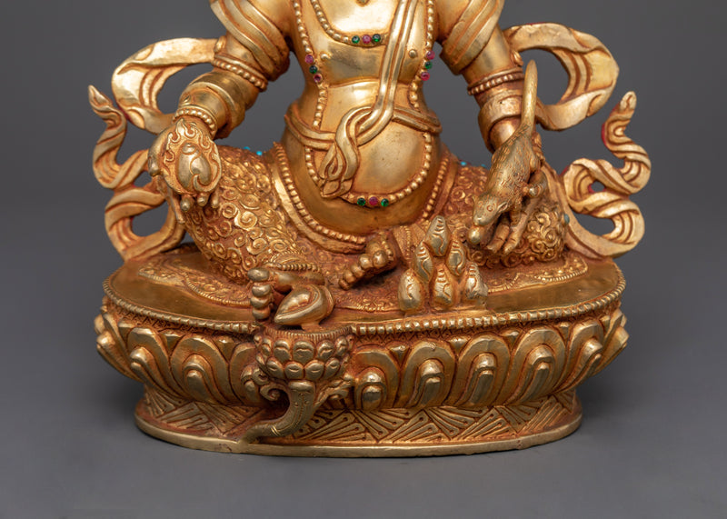 Dzambhala Handcrafted Jewels Deity Statue | Beacon of Wealth