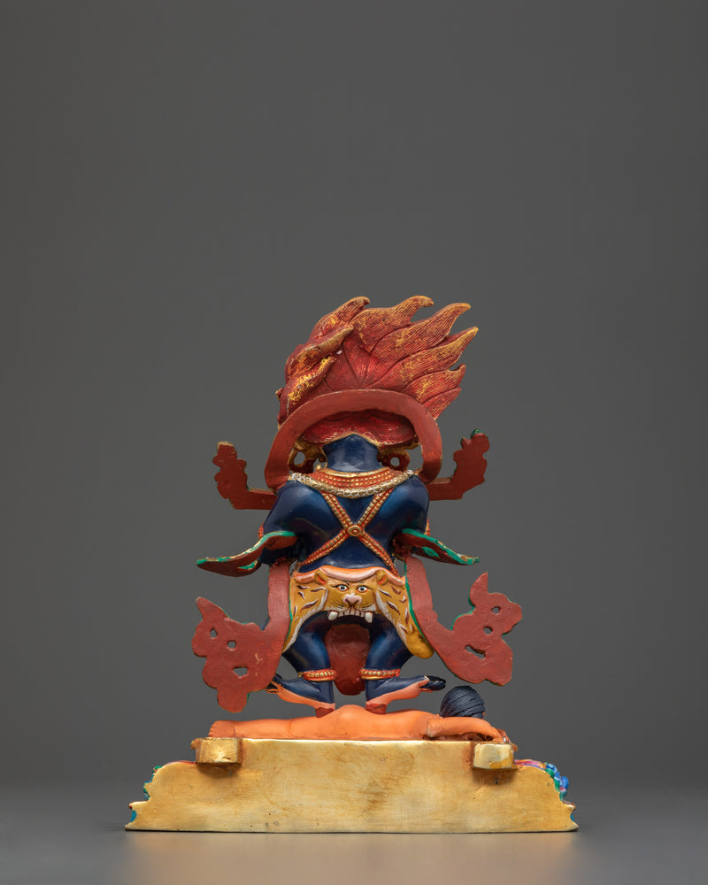 Shakya Mahakala Colored Handmade 25cm Statue | Protector of Wisdom