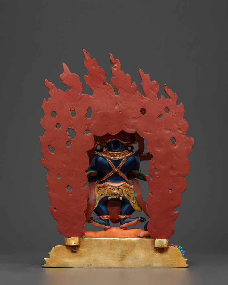 Shakya Mahakala Colored Handmade 25cm Statue | Protector of Wisdom