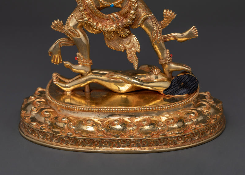 Ekajati Handmade Gold Gilded Statue | Protector of the Secret Mantras