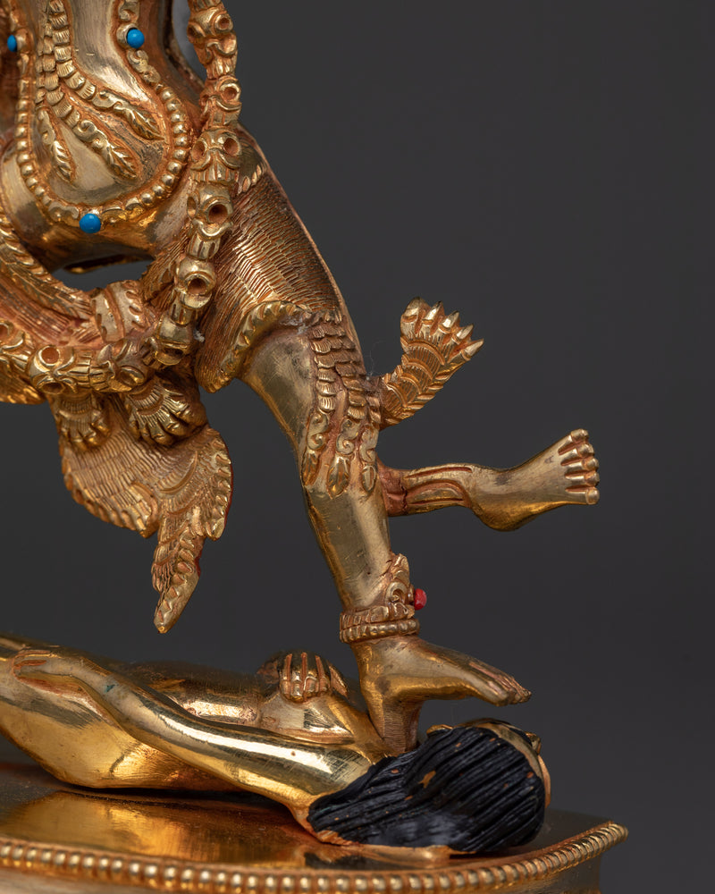 Ekajati Handmade Gold Gilded Statue | Protector of the Secret Mantras