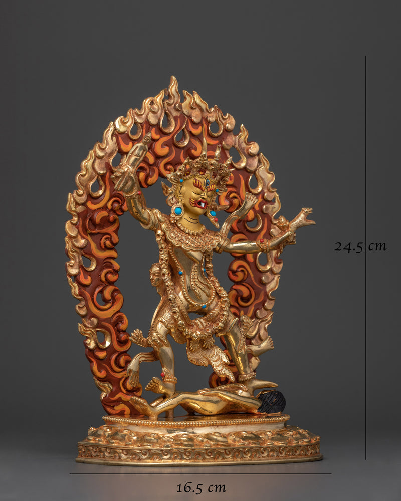 Ekajati Handmade Gold Gilded Statue | Protector of the Secret Mantras