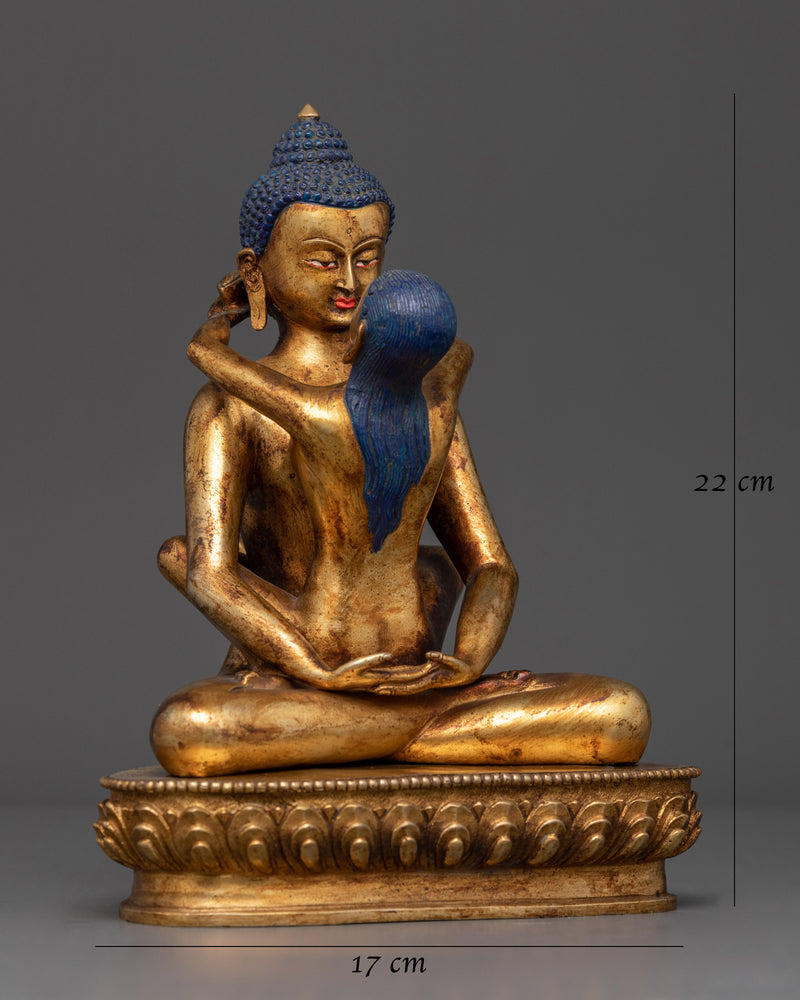 Samantabhadra with Consort Handmade Statue | Union of Compassion and Wisdom