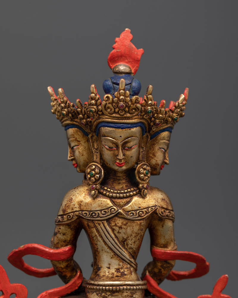 Vairocana Handmade Antique Touch Statue | Radiance of Enlightenment