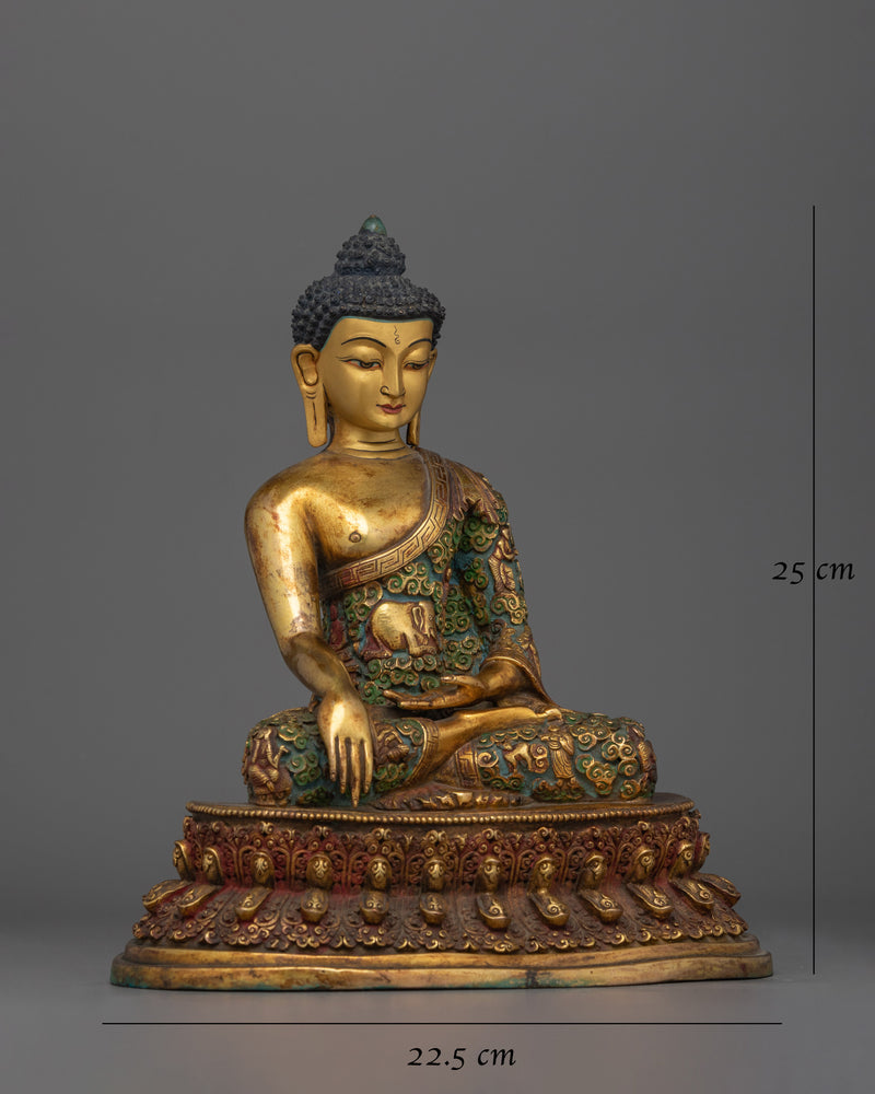 Shakyamuni Buddha 25cm Nepalese Handmade Statue | Beacon of Enlightenment