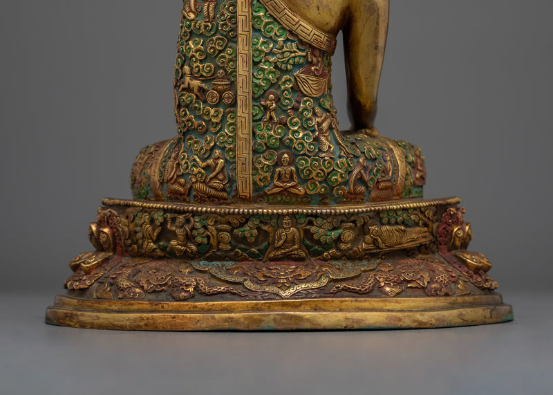 Shakyamuni Buddha 25cm Nepalese Handmade Statue | Beacon of Enlightenment