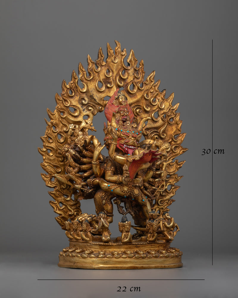 Yamantaka Handmade 30cm Statue | Embodiment of Wrathful Compassion