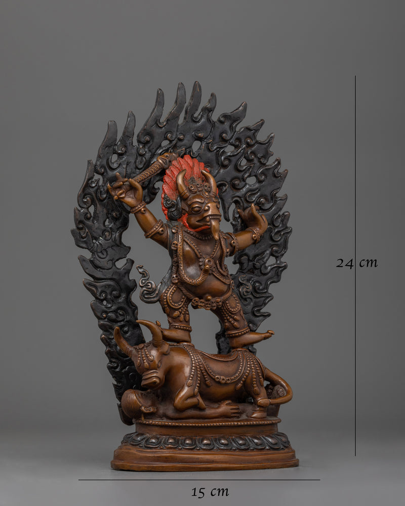 Two-Arms Yamantaka Handmade Statue | Embodiment of Wrathful Compassion