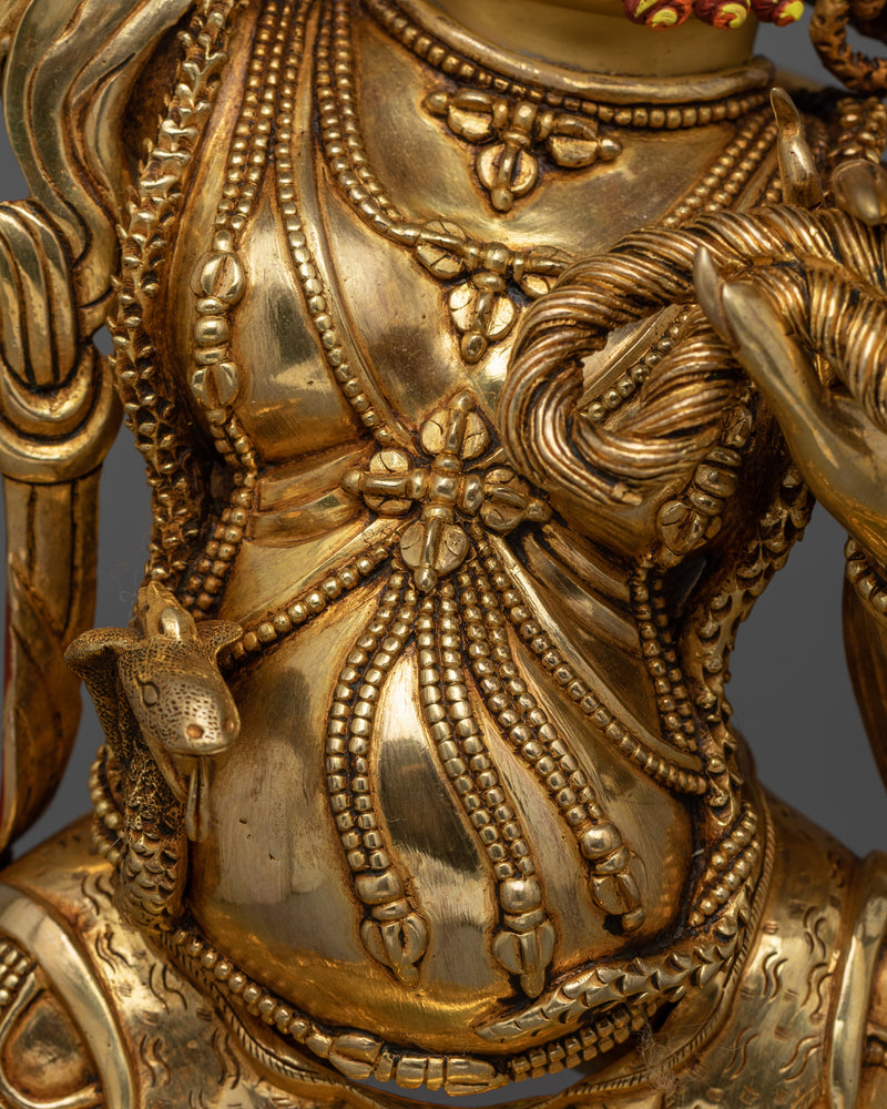 Vajrapani Handmade Gold Gilded Statue | Embodiment of Power to Overcome