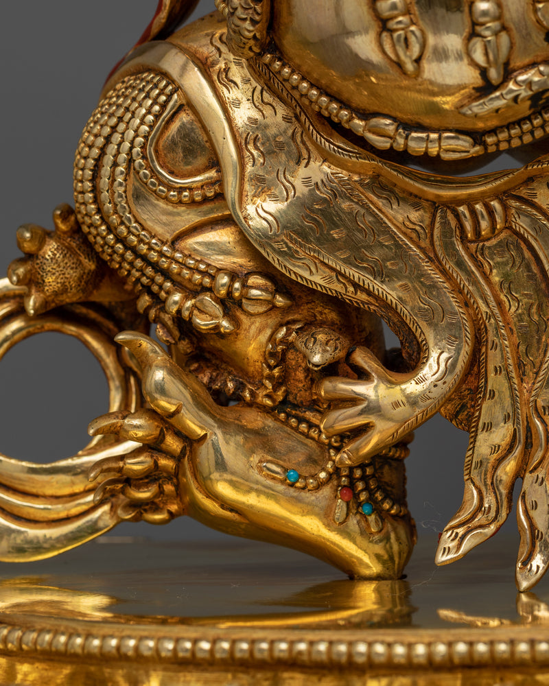 Vajrapani Handmade Gold Gilded Statue | Embodiment of Power to Overcome