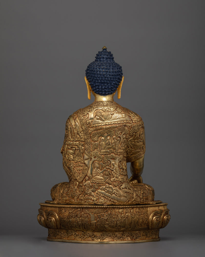 Handmade Shakyamuni Buddha Gold Gilded Statue | Embodiment of Enlightenment