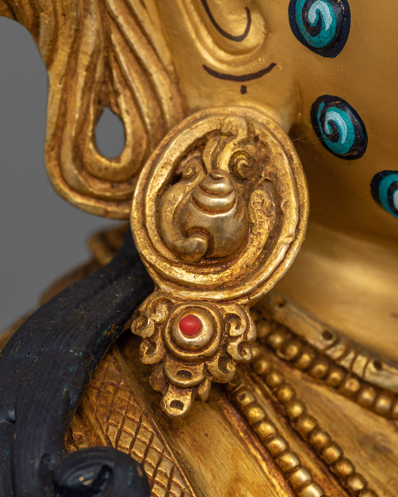 Handmade Dzambhala the Jewels Deity Statue | Embodiment of Wealth and Prosperity