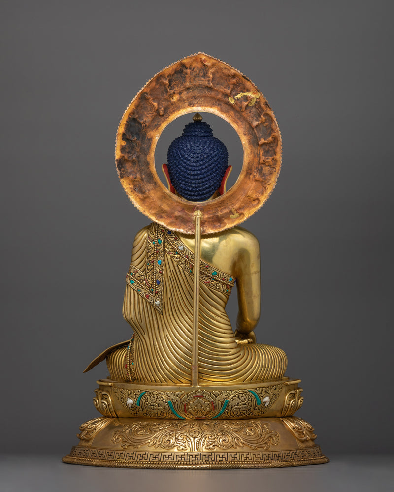 Handcrafted Shakyamuni Buddha Gold Gilded Statue | Embodiment of Enlightenment and Peace