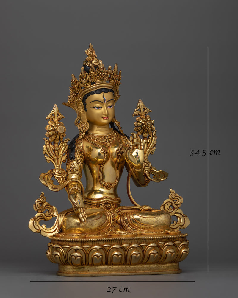 White Tara High-Quality Handmade Statue | Embodiment of Compassion and Longevity