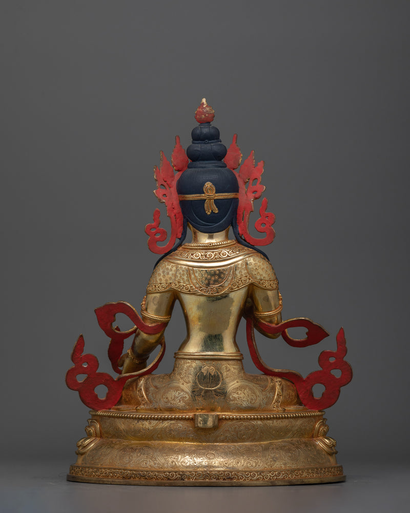 Kshitigarbha Buddhist Gold Gilded Statue | Guardian of the Earth