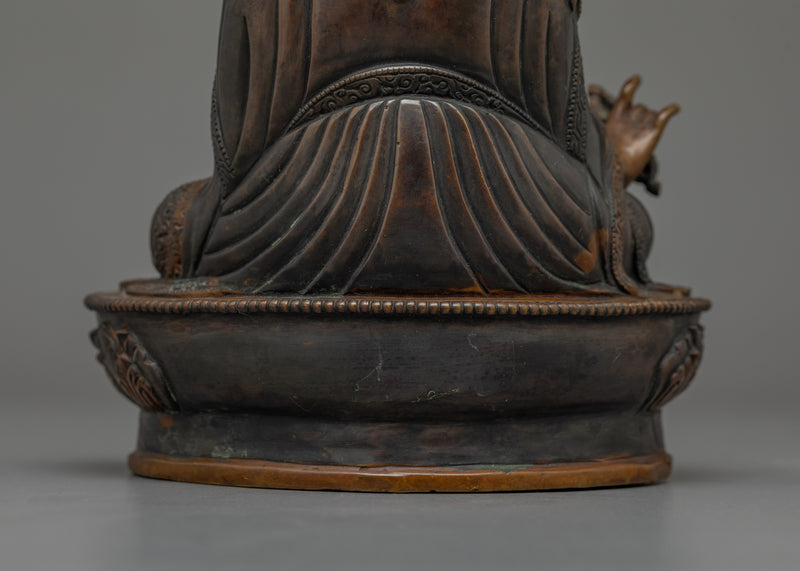 Guru Rinpoche Handmade Dark Oxidized Statue | The Precious Master