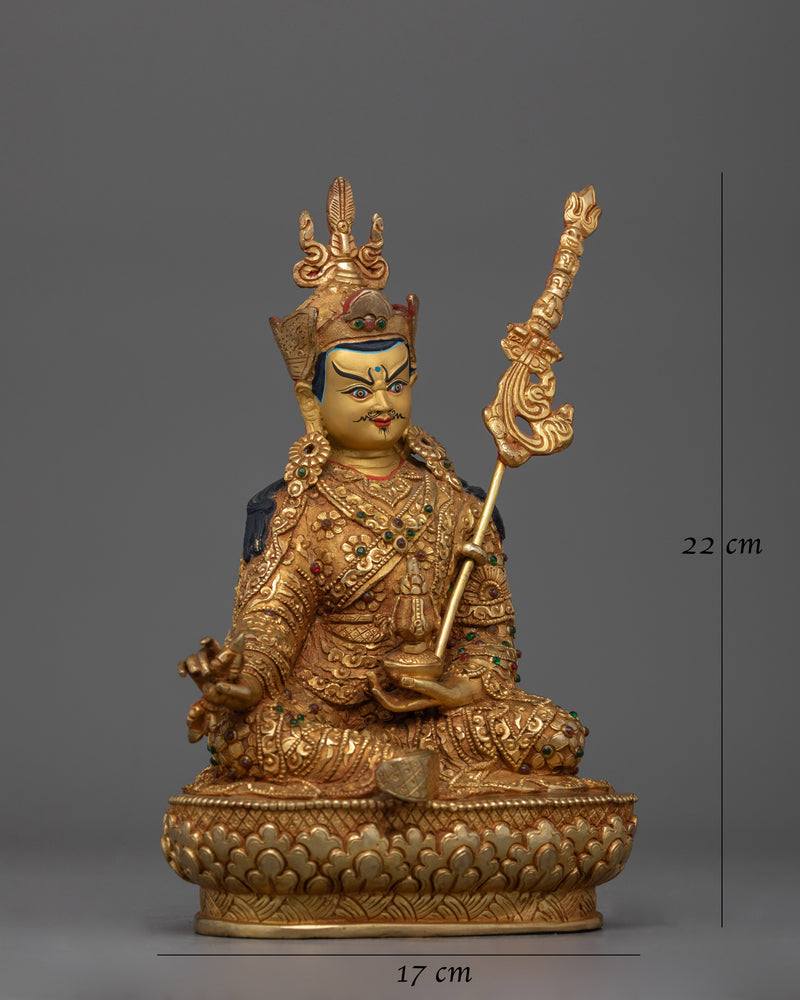 Guru Rinpoche 22cm Small Handmade Statue | Embodiment of Spiritual Wisdom