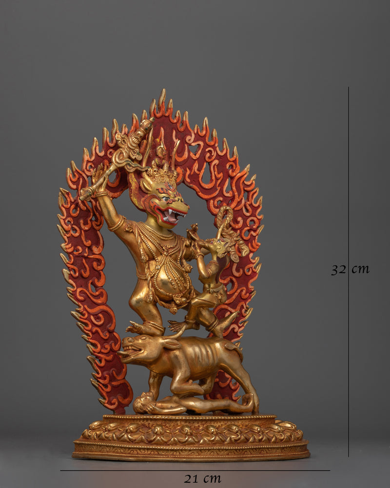 Two-Arms Yamantaka Handmade Statue | Embodiment of Wrathful Compassion