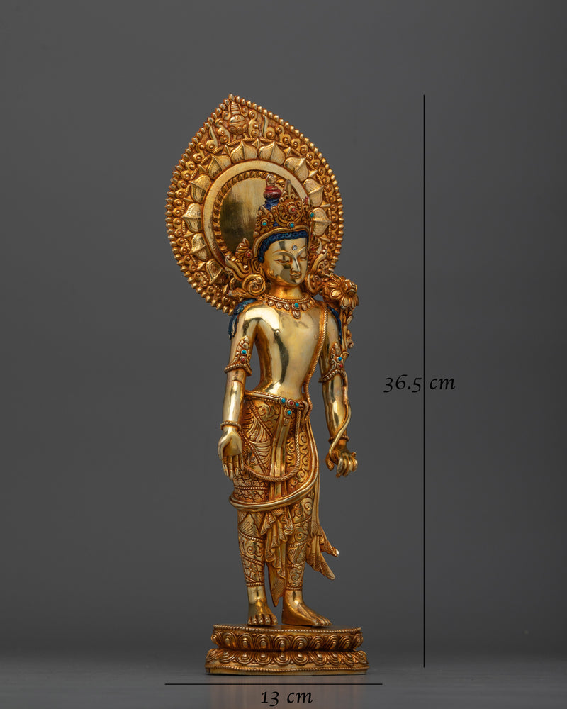 Standing Lokeshwor Handmade Statue | Embodiment of Compassion