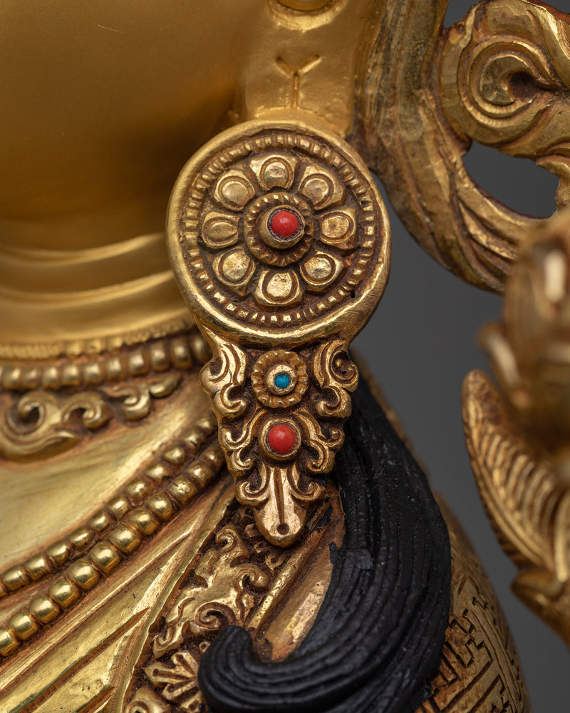 Beautifully Handmade Green Tara Statue | Essence of Compassion