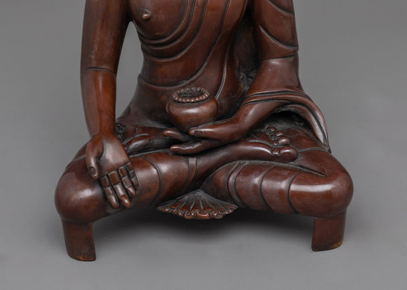 Ratnasambhava Handwork Oxidized Statue | Embodiment of Wisdom and Equality