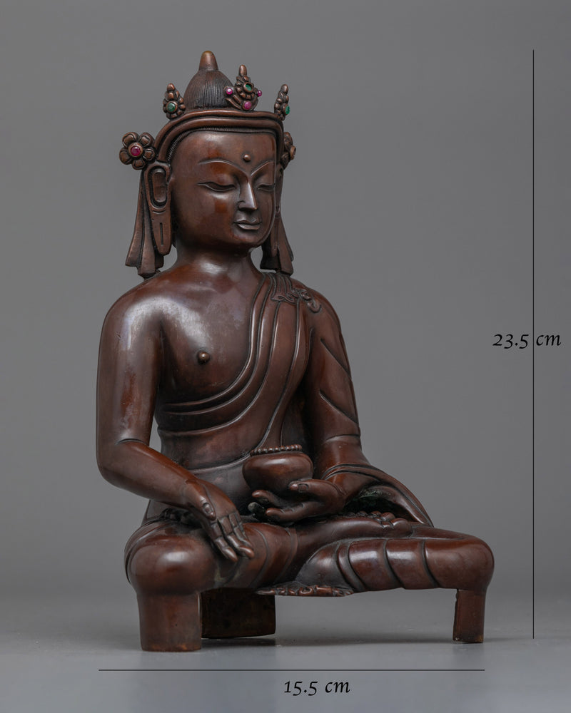 Ratnasambhava Handwork Oxidized Statue | Embodiment of Wisdom and Equality