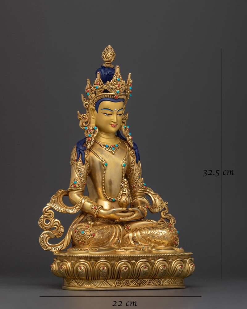 Amitayus a Nepalese Handmade Statue | Embodiment of Longevity and Compassion