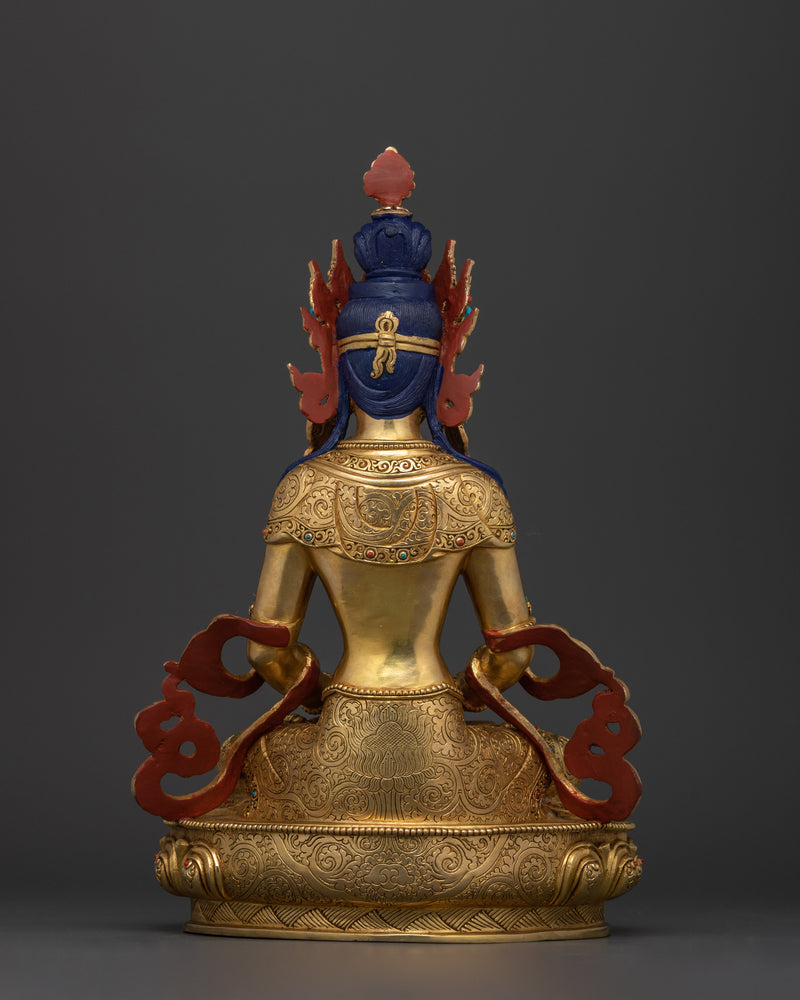 Amitayus a Nepalese Handmade Statue | Embodiment of Longevity and Compassion