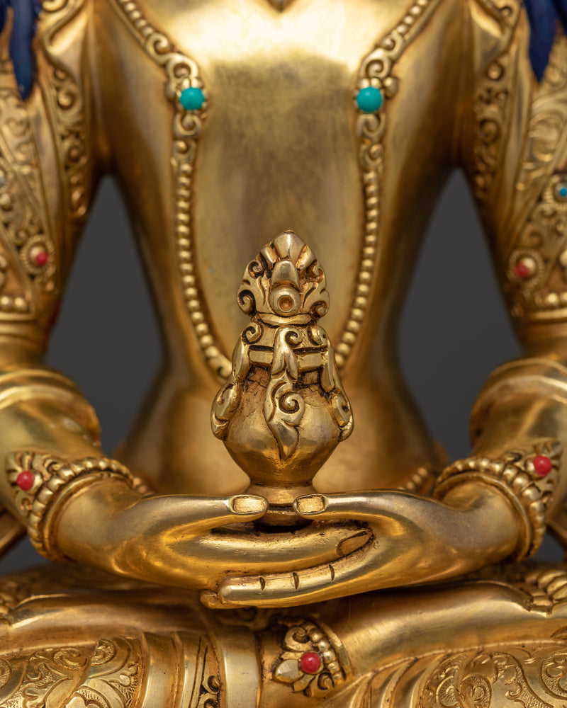 Amitayus a Nepalese Handmade Statue | Embodiment of Longevity and Compassion