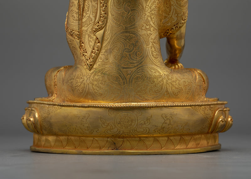 Handcrafted Shakyamuni Buddha Enlighten Teacher Statue | Embodiment of Peace and Wisdom