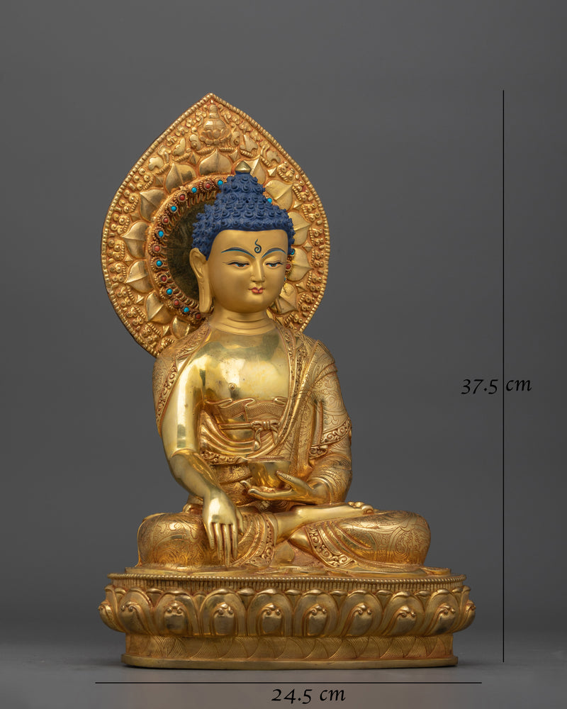 Handcrafted Shakyamuni Buddha Enlighten Teacher Statue | Embodiment of Peace and Wisdom