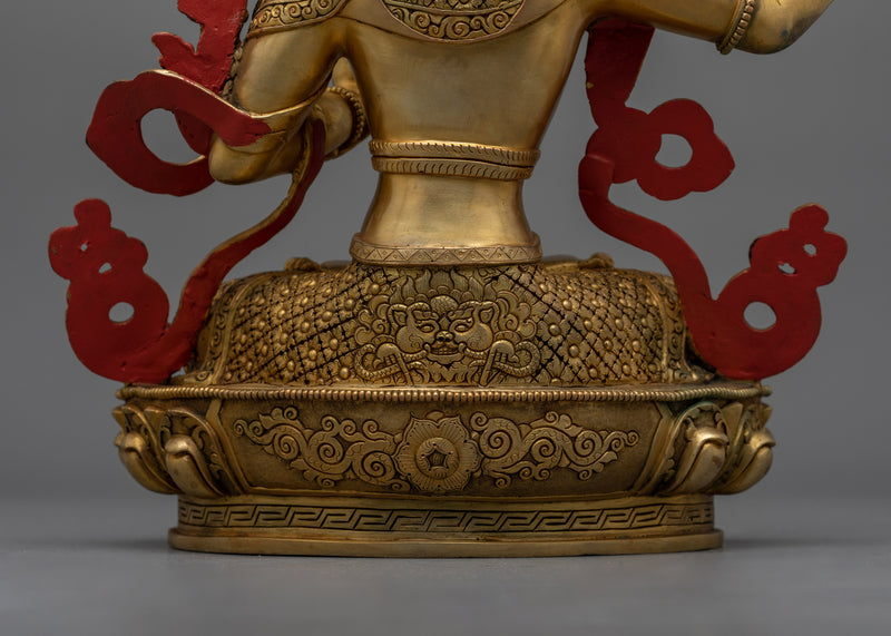 Handcrafted Buddhist Deity Manjushri Statue | Embodiment of Wisdom and Enlightenment