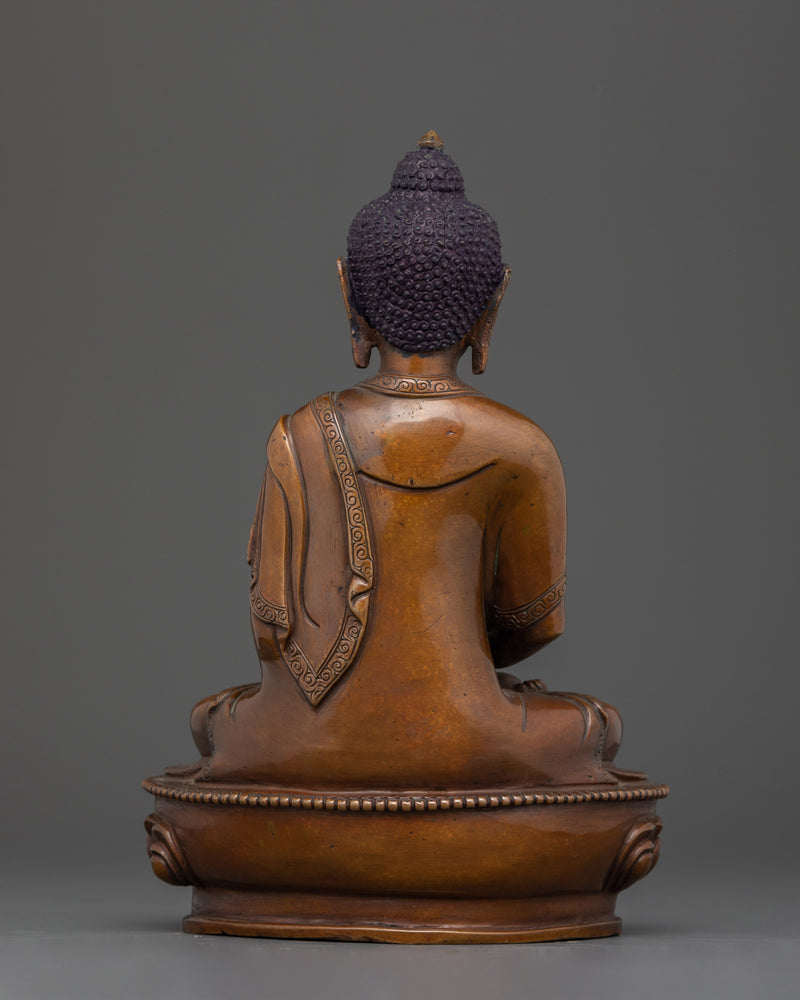 Handcrafted Amitabha Buddha Oxidized Statue | Embodiment of Infinite Light