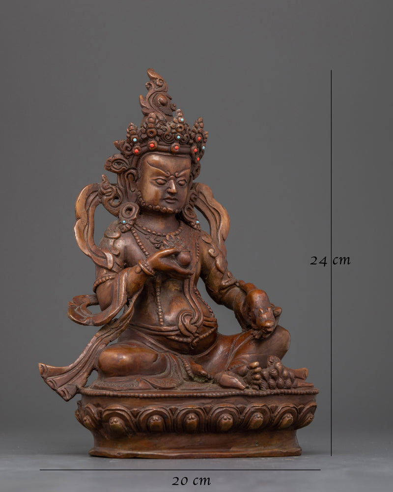 Handmade Dzambhala Small Statue | Embodiment of Wealth and Prosperity