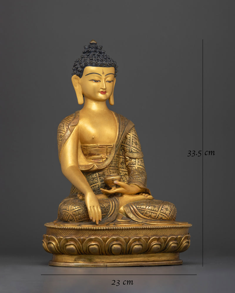 Shakyamuni Buddha Handwork Antique Touch Statue | Embodiment of Enlightenment