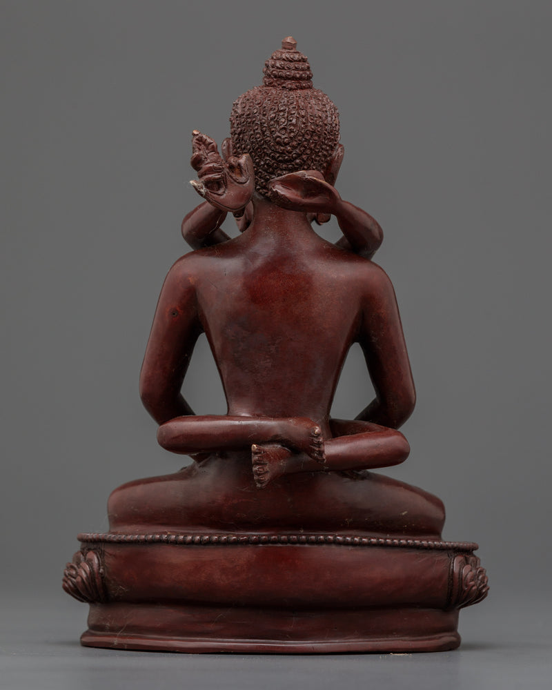 Samantabhadra with Consort Hand-Carved Statue | Embodiment of Unity and Enlightenment