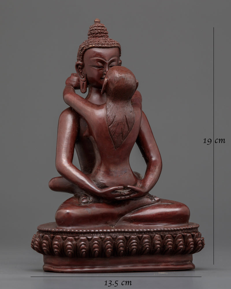 Samantabhadra with Consort Hand-Carved Statue | Embodiment of Unity and Enlightenment