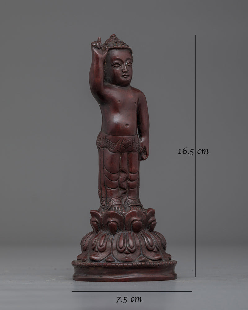 Standing Buddha Small Handmade Statue | Embodiment of Peace and Serenity