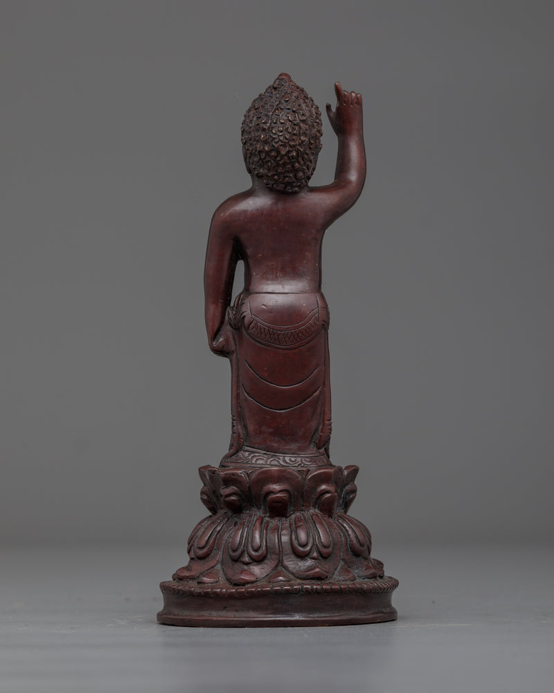 Standing Buddha Small Handmade Statue | Embodiment of Peace and Serenity