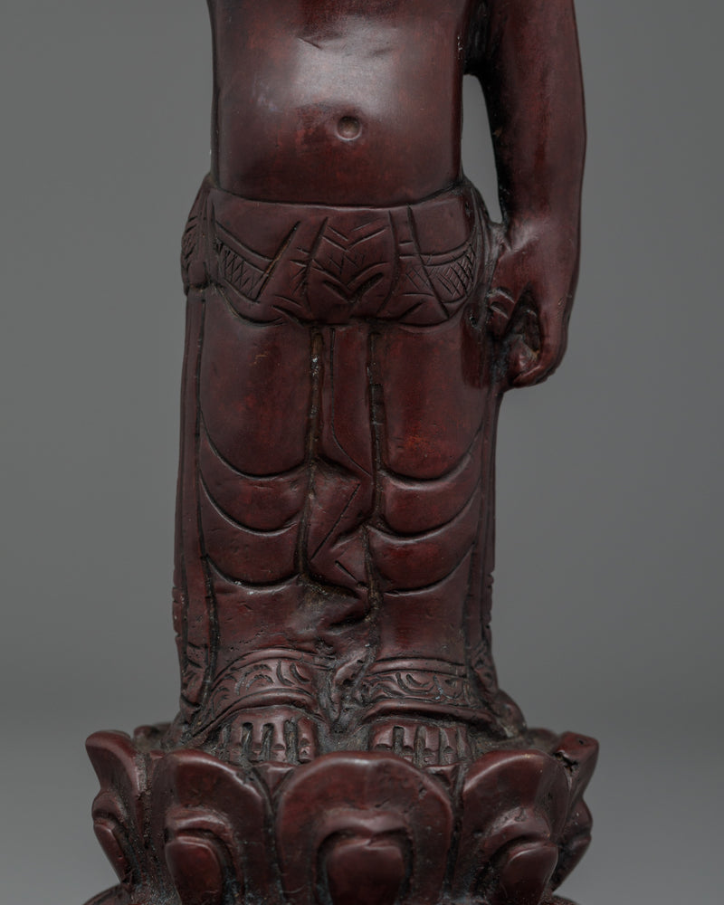 Standing Buddha Small Handmade Statue | Embodiment of Peace and Serenity