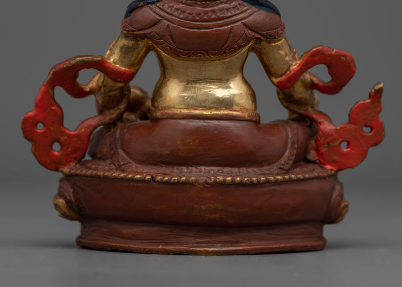 Dzambhala Handmade Oxidized Small Statue | Embodiment of Wealth and Compassion