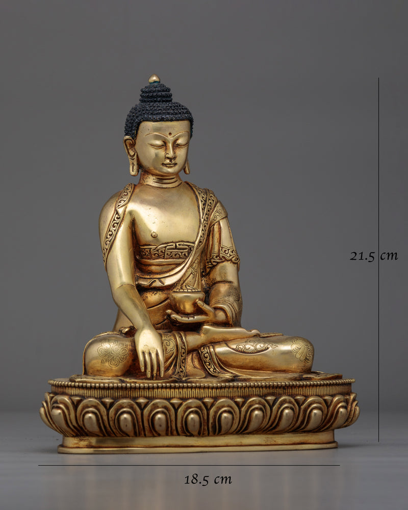 Handmade Shakyamuni Buddha Antique Touch Statue | Embodiment of Enlightenment and Serenity