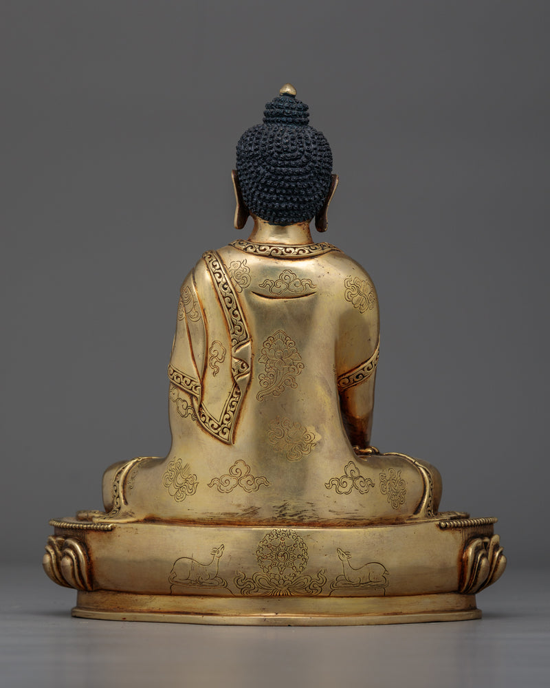 Handmade Shakyamuni Buddha Antique Touch Statue | Embodiment of Enlightenment and Serenity