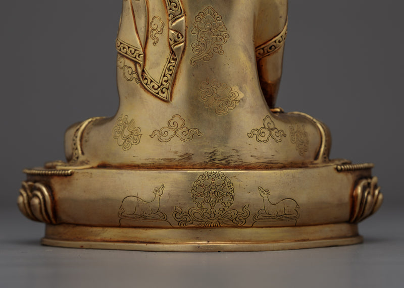 Handmade Shakyamuni Buddha Antique Touch Statue | Embodiment of Enlightenment and Serenity