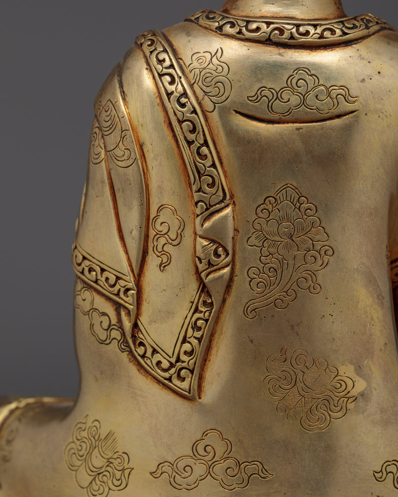 Handmade Shakyamuni Buddha Antique Touch Statue | Embodiment of Enlightenment and Serenity